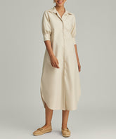 Fawn Egyptian Cotton Long Shirt Dress