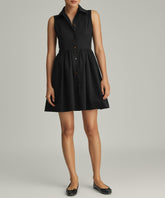 Black Egyptian Cotton Short Tennis Dress