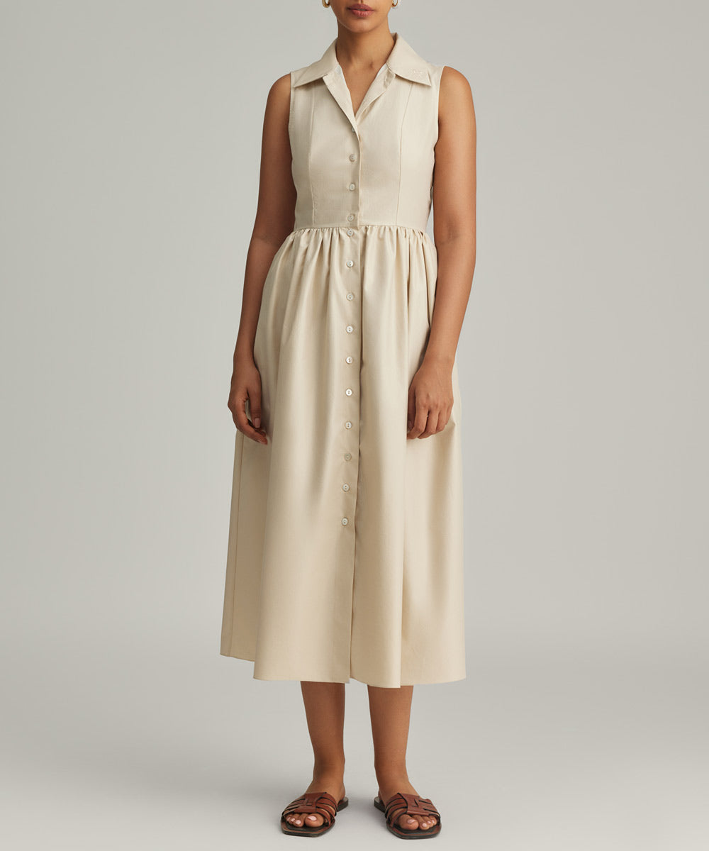 Fawn Egyptian Cotton Long Tennis Dress Refined Revolution Fawn Egyptian Cotton Long Tennis Dress Refined Revolution