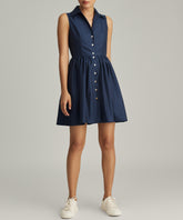 Navy Blue Egyptian Cotton Short Tennis Dress