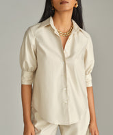 Fawn Egyptian Cotton Short-Sleeved Shirt