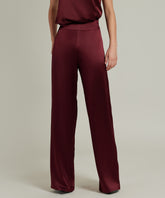 Burgundy Silk Trousers