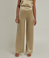 Olive Silk Trousers