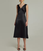 Black Silk Slip Dress