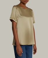 Olive Silk T-Shirt