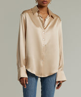 Champagne Silk Oversized Shirt