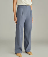 Blue Suiting Pleated Trousers