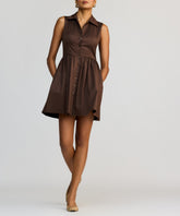 Brunette Egyptian Cotton Short Tennis Dress