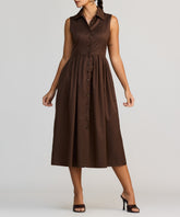 Brunette Egyptian Cotton Long Tennis Dress