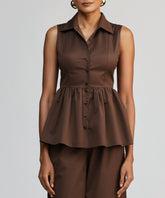 Brunette Egyptian Cotton Tennis Top