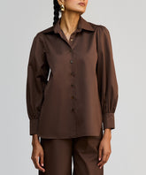 Brunette Egyptian Cotton Bishop Sleeved Shirt
