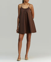 Brunette Egyptian Cotton Short Trapeze Dress