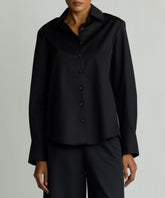 Black Egyptian Cotton Oversized Shirt
