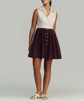 Blush and Mulberry Egyptian Cotton Short Tennis Dress
