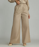 Khaki Brown Egyptian Cotton Trousers