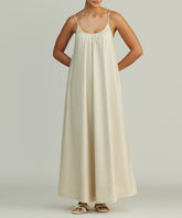Fawn Egyptian Cotton Long Trapeze Dress
