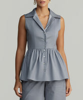 Powder Blue Egyptian Cotton Tennis Top