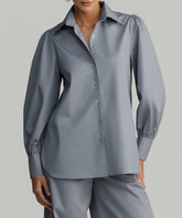 Powder Blue Egyptian Cotton Bishop Sleeved Shirt
