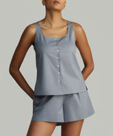 Powder Blue Egyptian Cotton Sleeveless Top