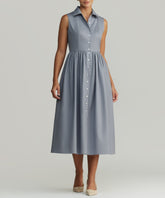 Powder Blue Egyptian Cotton Long Tennis Dress