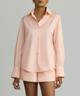Blush Egyptian Cotton Oversized Shirt