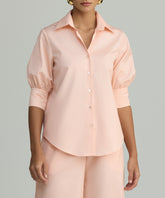 Blush Egyptian Cotton Short-Sleeved Shirt