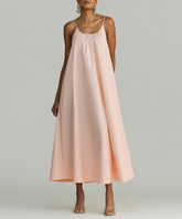 Blush Egyptian Cotton Long Trapeze Dress