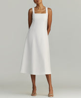 Pearl Stretch Suiting Midi Dress