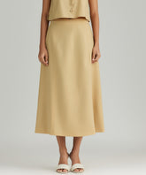 Sand Suiting Midi Skirt