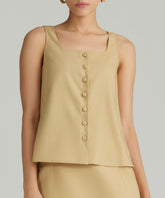 Sand Suiting Sleeveless Top