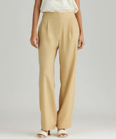 Sand Suiting Pleated Trousers