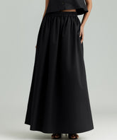 Black Egyptian Cotton Maxi Skirt