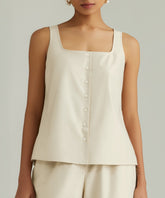 Fawn Egyptian Cotton Sleeveless Top
