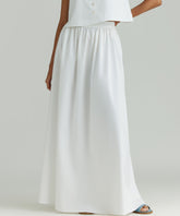 White Egyptian Cotton Maxi Skirt