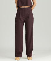 Plum Suiting Pleated Trousers