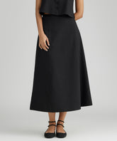 Black Suiting Midi Skirt