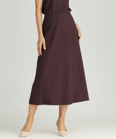 Plum Suiting Midi Skirt