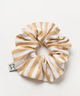 Gold Striped Cotton Scrunchie