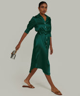 Silk Shirt Dress
