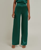 Emerald Silk Trousers