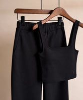 Black Scuba Knit Trousers