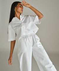 White Egyptian Cotton Trousers