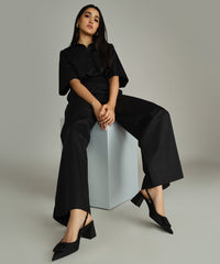 Black Egyptian Cotton Bowling Shirt