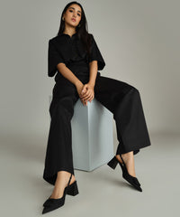 Black Egyptian Cotton Trousers