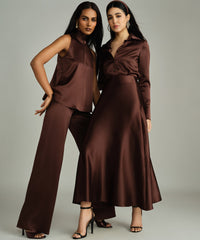 Espresso Silk Trousers