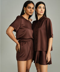 Espresso Silk Boxing Shorts