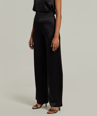 Black Silk Trousers