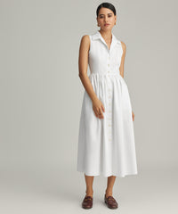 White Egyptian Cotton Long Tennis Dress