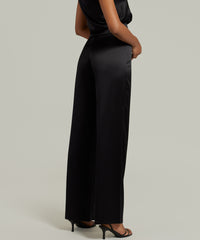 Black Silk Trousers