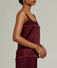 Burgundy Silk Camisole